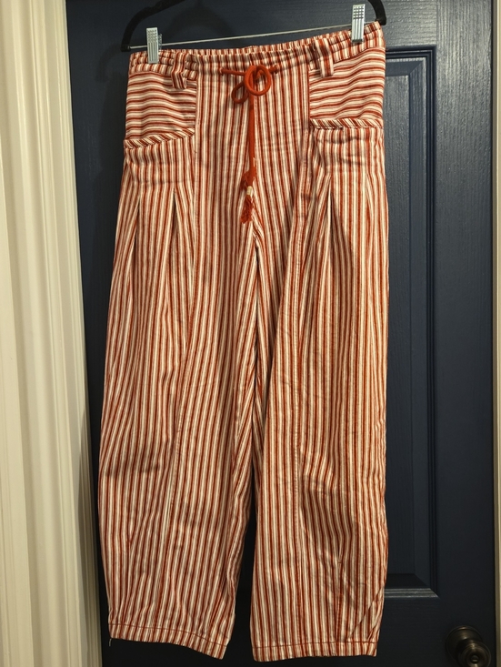 Very J Denim - Very J Red & White Striped Pants BARREL JEANS